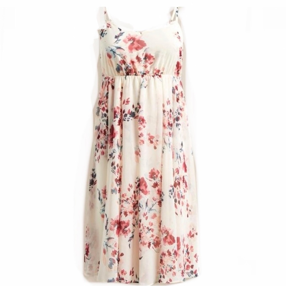 🆕🌺TORRID Midi Chiffon Pleated Floral Dress🌺 - Picture 6 of 15